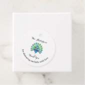 Blue Peacock Baby Dusche Gefallen Tag Geschenkanhänger (Beispiel)