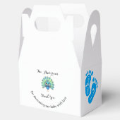 Blue Peacock Baby Duschkabine Gable Favor Box Geschenkschachtel (Geöffnet)