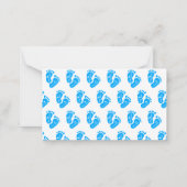 Blue Peacock Baby Duschkabine Prayers Card Mitteilungskarte (Rückseite)