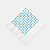 Blue Peacock Baby Duschpapier Napkin Serviette (Ecke)