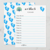 Blue Peacock Baby Showcard (Vorne/Hinten)