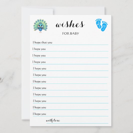 Blue Peacock Baby Showcard (Vorderseite)