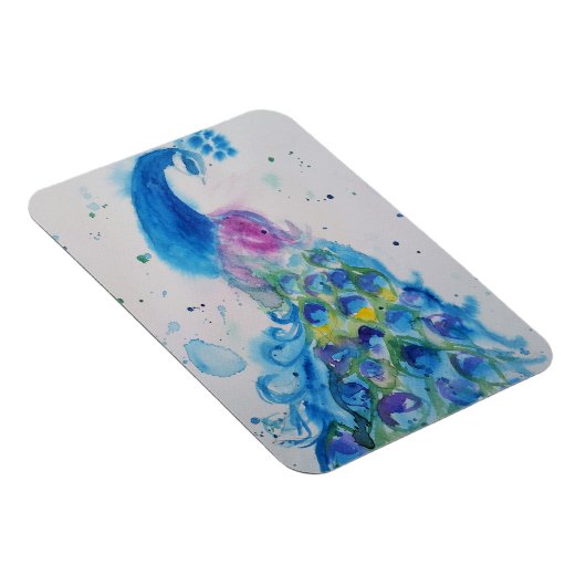 Blue Peacock Bird Frische Pasta machen Magnet (Rechte Seite)