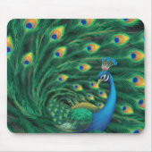 Blue Peacock Bird Mousepad (Vorne)