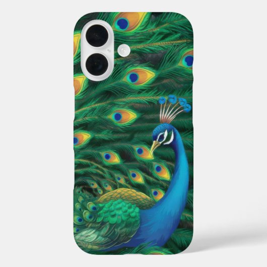 Blue Peacock Bird Phone Case (Rückseite)