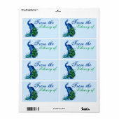 Blue Peacock Book Labels (Vorne)