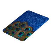 Blue Peacock Bouquet Glitterie Stillleben Magnet (Linke Seite)