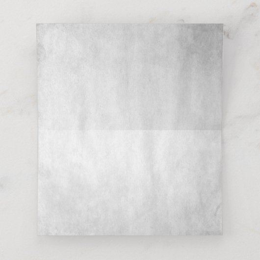 Blue Peacock Empfang Platzkarte (Innenseite Aufgefaltet)