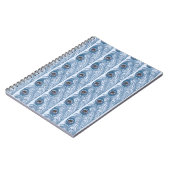 Blue Peacock Feather Notizblock (Linke Seite)