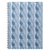 Blue Peacock Feather Notizblock (Vorderseite)