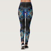Blue Peacock Feathers Leggings (Rückseite)