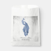 Blue Peacock Gastgeschenk Hochzeit Bag Geschenktütchen (Vorderseite)