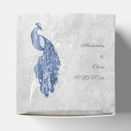 Blue Peacock-Gastgeschenk Hochzeit Geschenkschachtel (Oben)