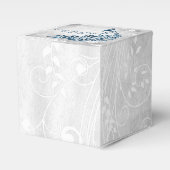 Blue Peacock Leaf Gastgeschenk Hochzeit Box Geschenkschachtel (Vorderseite)