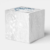 Blue Peacock Leaf Gastgeschenk Hochzeit Box Geschenkschachtel (Rückseite)