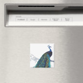 Blue Peacock mit wunderschönen Federn aus Schwanz Magnet (In Situ (Geschirrspüler))