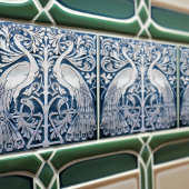 Blue Peacock Modernista Art Barcelona 1903 Fliese