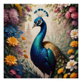 Blue Peacock no 11 Glossy Poster (Vorderseite)