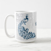 Blue Peacock Personalisiert Coffee Tasse (Links)