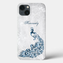 Blue Peacock Personalisiert iPhone X Gehäuse