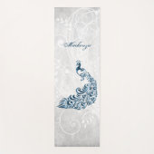 Blue Peacock Personalisiert Yoga Mat Yogamatte (Vorderseite)