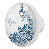 Blue Peacock Personalisierte Keramik Pull Keramikknauf (Rechts)