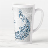 Blue Peacock Personalisierte Latte-Tasse Milchtasse (Rechts)