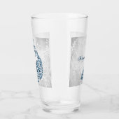 Blue Peacock Personalisierter Glass Cup Glas (Rechts)
