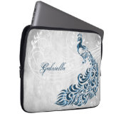 Blue Peacock Personalisierter Laptop-Sieb Laptopschutzhülle (Vorne Rechts)