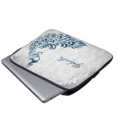 Blue Peacock Personalisierter Laptop-Sieb Laptopschutzhülle (Vorne Knopf)