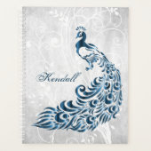 Blue Peacock Personalisierter Planer (Vorderseite)