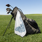 Blue Peacock Personalisiertes Golfhandtuch (Gras)