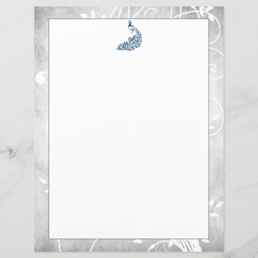 Blue Peacock Stationery (Rückseite)