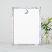 Blue Peacock Stationery (Stehend Vorderseite)