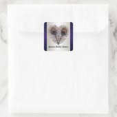 Blue Peacock Stickers Mitternacht (Tasche)