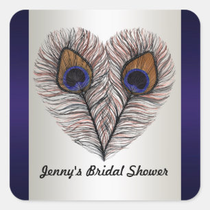 Blue Peacock Stickers Mitternacht