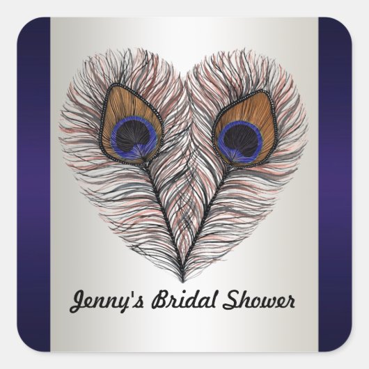 Blue Peacock Stickers Mitternacht (Vorderseite)