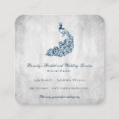 Blue Peacock Wedding and Bridal Services Quadratische Visitenkarte (Vorderseite)