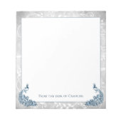 Blue Peacocks Notepad Notizblock (Vorderseite)