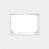 Blue Peacocks Notes Post-it Klebezettel (Vorderseite)