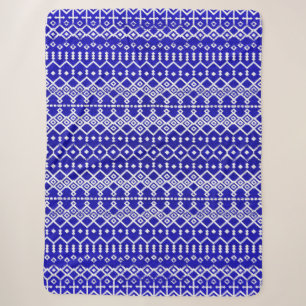 Blue Pearl Legacy: Marokkanisches Erbe Textur Sherpadecke