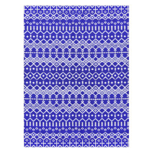 Blue Pearl Legacy: marokkanisches Kulturerbe Textu Tischdecke