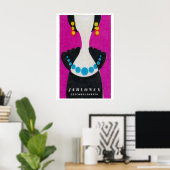 Blue Pearl Necklace - Matchbox Print - Czech Wall Poster (Heimbüro)