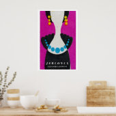 Blue Pearl Necklace - Matchbox Print - Czech Wall Poster (Küche)