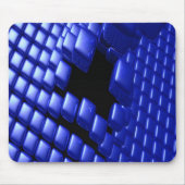 Blue Pearled Cubes 3D Mousepad (Vorne)