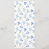 Blue Pearls & Prosecco Wildblume Cards Menükarte (Rückseite)