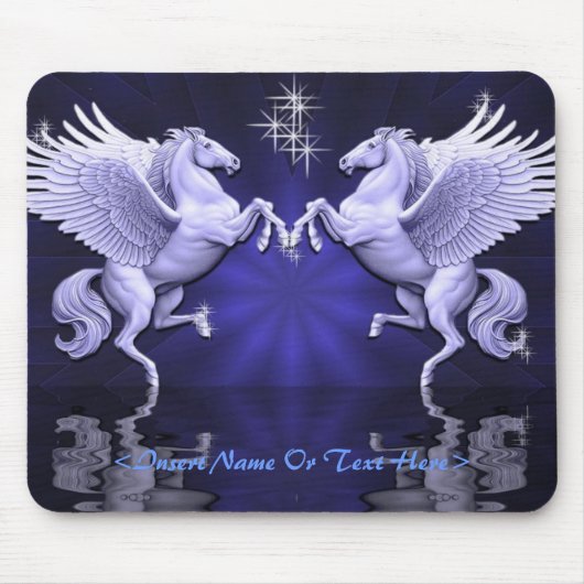 Blue Pegasus Reflections Maus Pad Mousepad (Vorne)