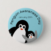 Blue Penguin Awareness Day Button (Vorderseite)