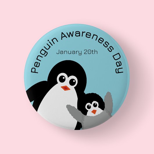 Blue Penguin Awareness Day Button