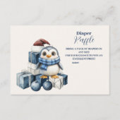 Blue Penguin Christmas Diapper Raffle Begleitkarte (Vorderseite)